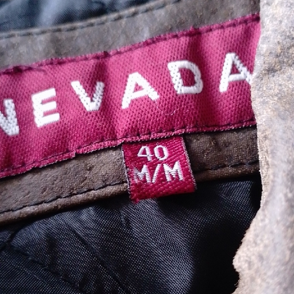 Vintage 90s NEVADA Brown Leather Jacket for Men - Picture 2 of 13